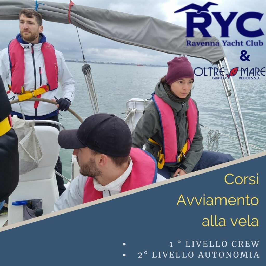 RYC organizza in collaborazione con Oltre Mare : Corsi di vela 1° Livello Crew e 2° Livello Autonomia